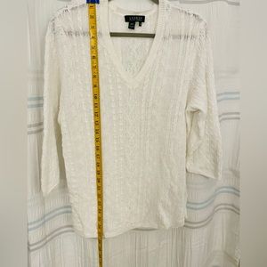 Lauren Ralph Lauren Linen V-neck sweater
